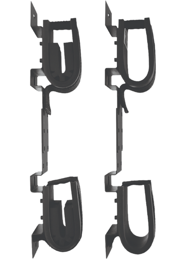 Rugged Gear 10065 Screw Mount Double Hook Black Steel 2 Rifle/Shotgun Gun Rack