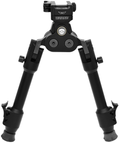 Warne 7923M Skyline Pro Bipod Black Anodized QD Picatinny Head with Precision Legs
