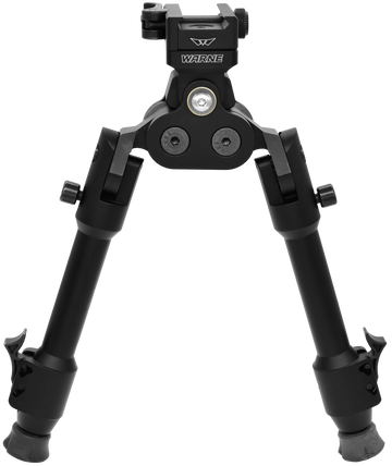 Warne 7923M Skyline Pro Bipod Black Anodized QD Picatinny Head with Precision Legs
