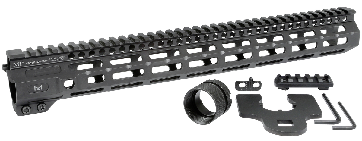 Midwest Industries M-Series AR-15 15" M-LOK Handguard - Black