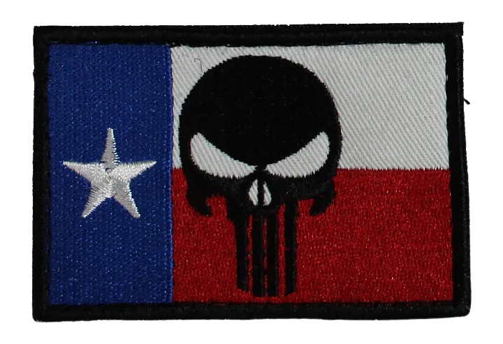 Walkers Game Ear Texas Flag with Punisher Decal FLGTXPUN