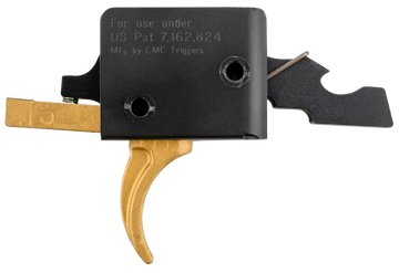 CMC Triggers 91501GF Gold Finger Drop-In AR-15/AR-10 Single-Stage Curved Trigger 3-3.50 lbs - Gold