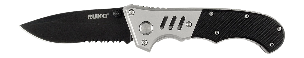 Rynoblade Knives Ruko RUK0119-CS 440A 3.5" Combo Serrated Tactical Folding Knife