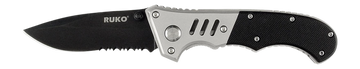 Rynoblade Knives Ruko RUK0119-CS 440A 3.5" Combo Serrated Tactical Folding Knife