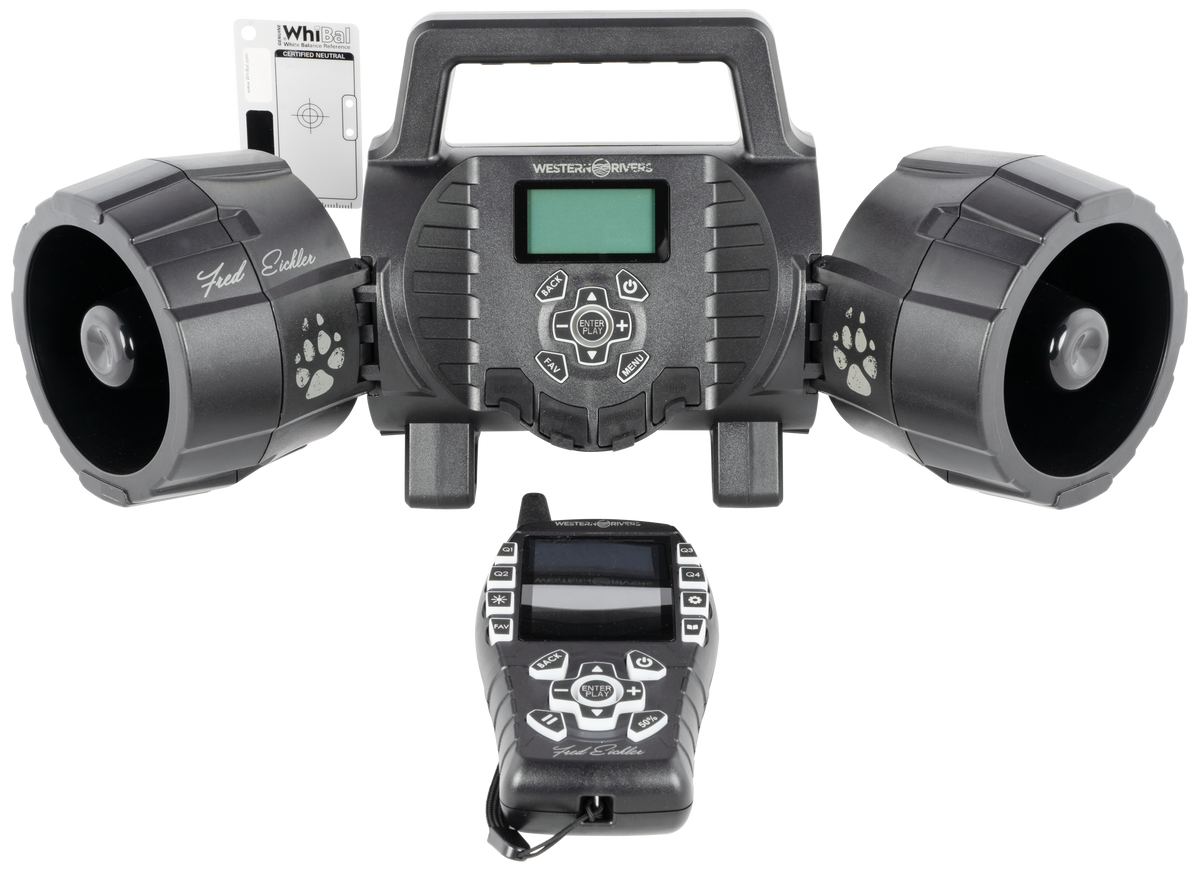 Western Rivers Eichler Dual Speaker Electronic Predator Call 80 Preset Sounds Remote