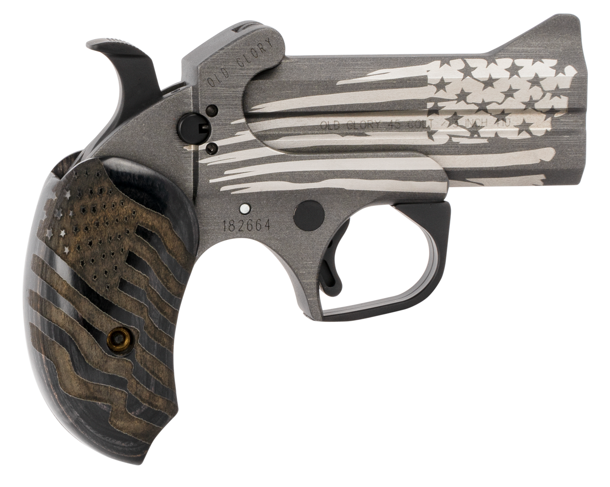 Bond Arms BAOG Old Glory 45 Colt/410 Bore 3.5" 2-Rd Derringer - American Flag Cerakote/Black Ash
