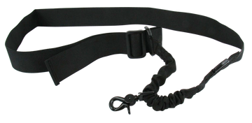 TacFire SL001B Single Point Sling 20"-30" Black Nylon Adjustable Double Bungee Rifle/Shotgun