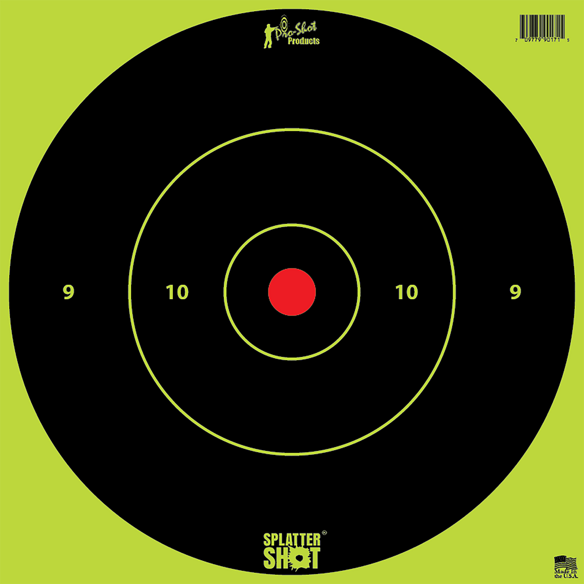 Pro-Shot SplatterShot 12" Bullseye Hanging Tagboard Target Black/Green 5 Pack