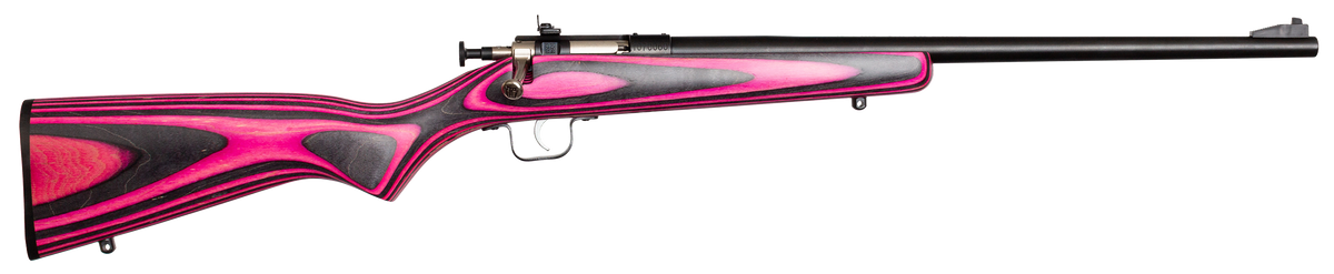 Crickett KSA2226 Youth 22 LR 16.12" 1-Rd Bolt Action Rifle - Pink/Black Laminate Stock