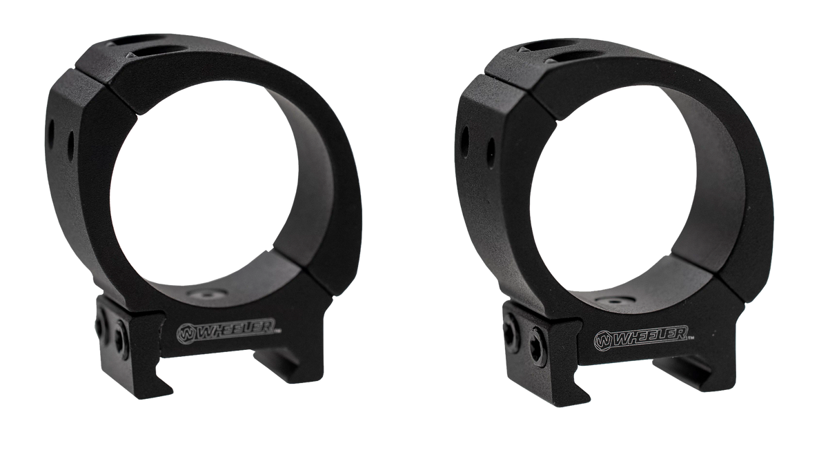 Wheeler Sporter 34mm Low Bi-Weaver Picatinny/Weaver Scope Rings - Black
