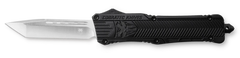 CobraTec Knives CTK-1 Large 3.25" OTF Tanto Plain D2 Steel Black Aluminum Handle