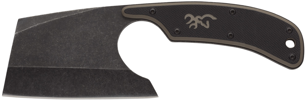 Browning Cutoff Camp Cleaver 2.5" Fixed Blade 9Cr14MoV G10 Handle - Boxed