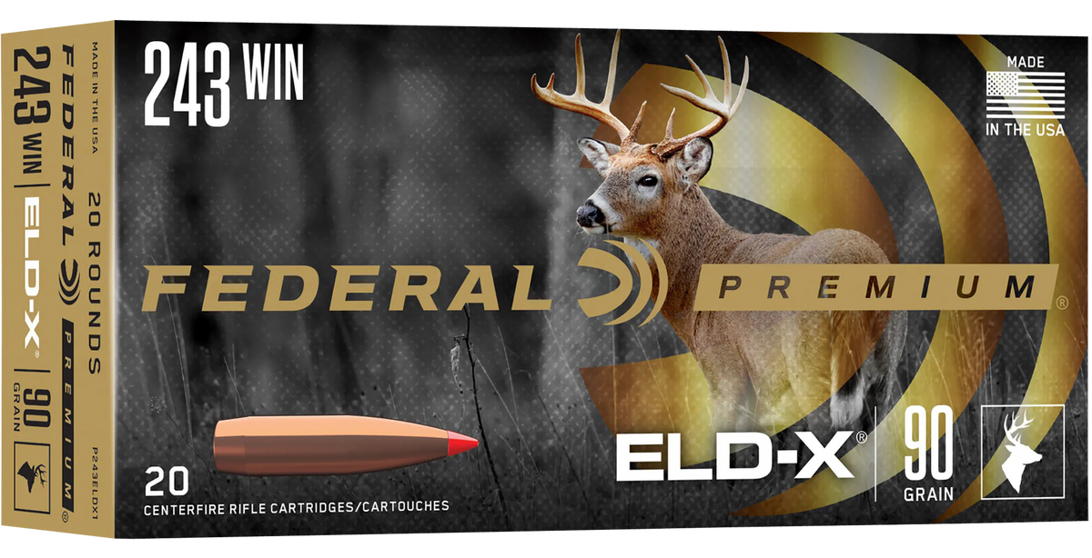 Federal Premium ELD-X 243 Win 90gr 20 Rd - Box or Case