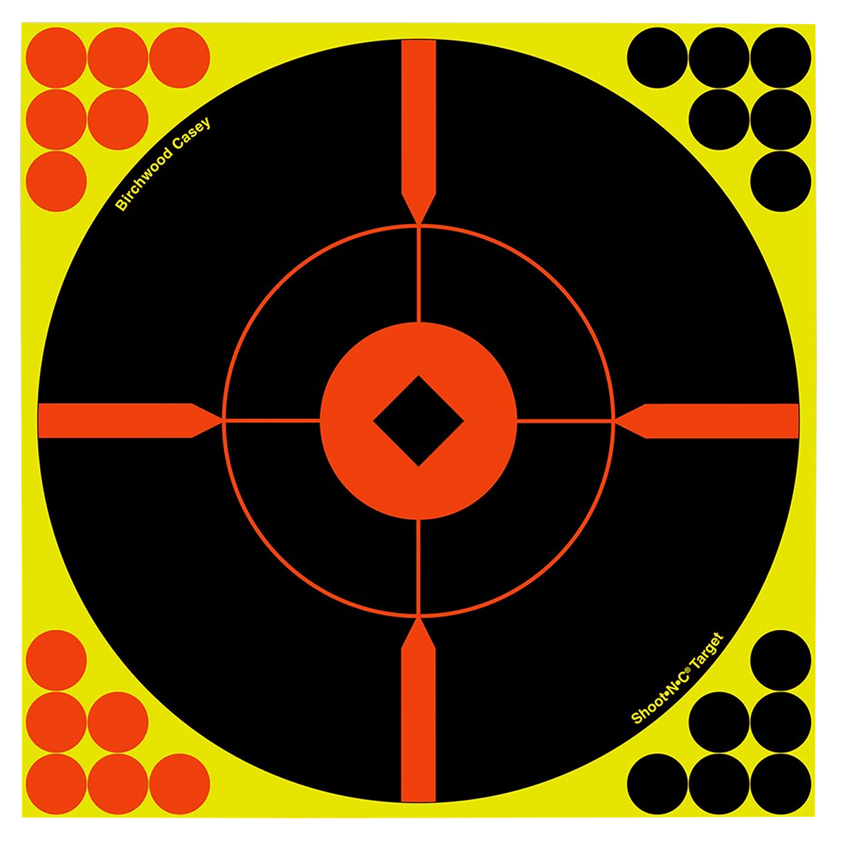 Birchwood Casey Shoot-N-C 8" Bullseye BMW Reactive Paper Target 50-Pack