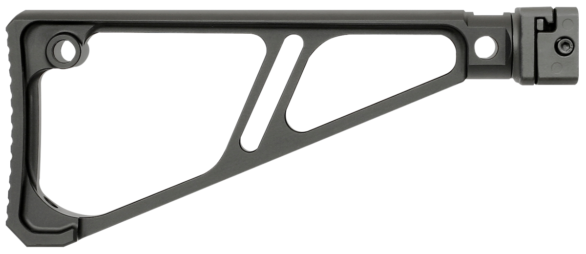 Midwest Industries Side Folding Fixed Extruded Stock Black Anodized Aluminum for Picatinny Rail