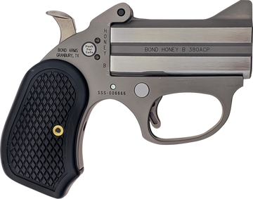 Bond Arms Honey B Stinger RS 38 Special 3" 2-Rd Break-Action Pistol - Matte Stainless Steel Frame/Black B6 Resin Grips