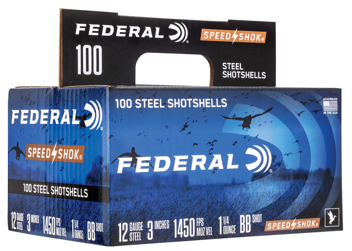 Federal WF142100BB Speed-Shok 12 Gauge 3" 1-1/4 oz BB Shot 100rd - Box or Case