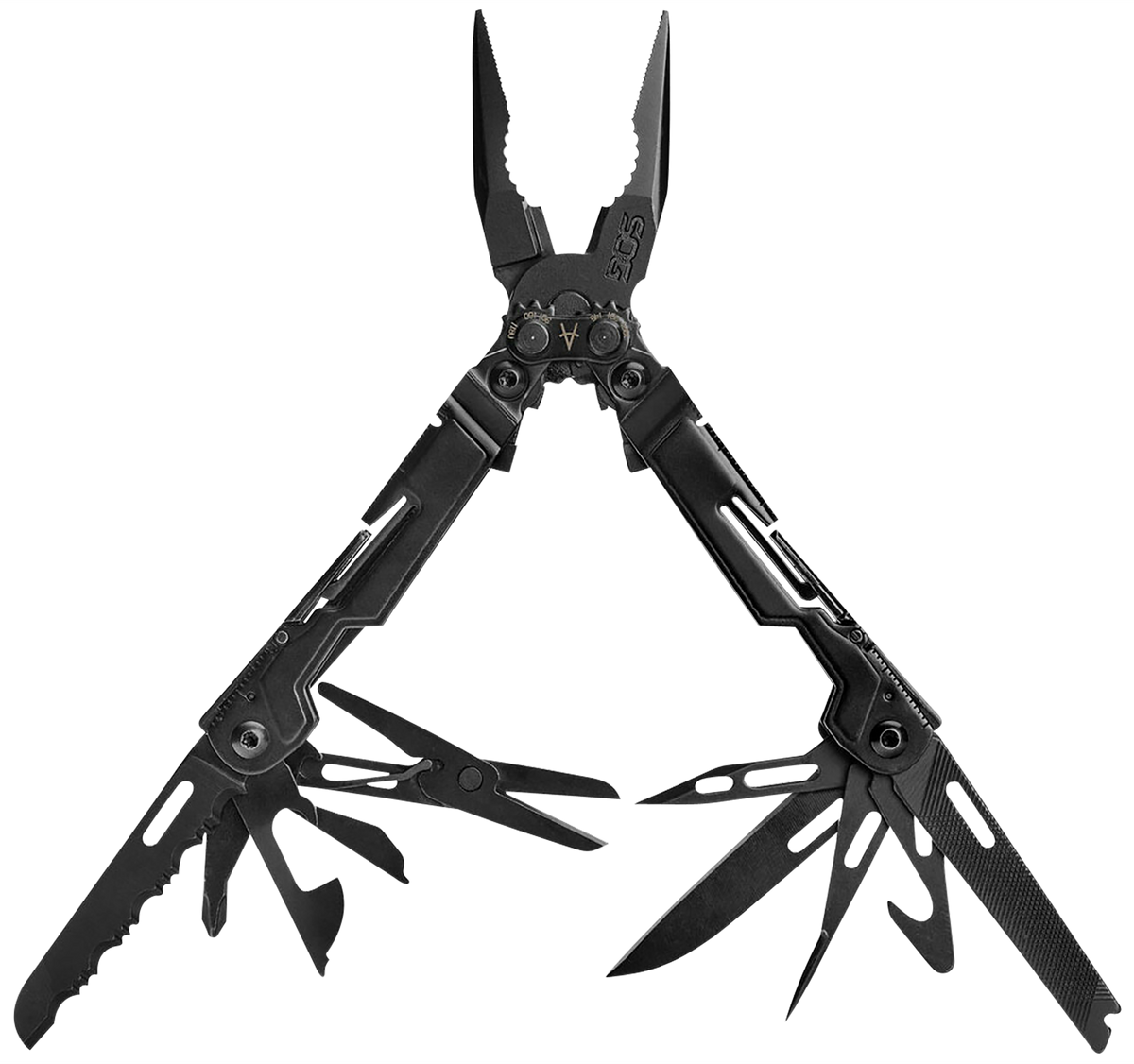 S.O.G PowerPint Mini Multi-Tool 5.10" 18-Tool Black Hardcoat Anodized 5Cr15MoV