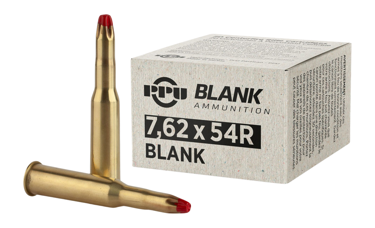 TR&Z PPU PPB72 7.62x54R Blank 20rd Box - 25 Bx/Case (500 Rds)