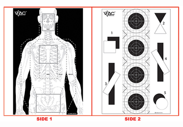 Action Target VTACP100 Advanced Training Marksmanship/Silhouette Paper Target 23" x 35" 100 Per Box