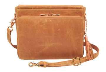 Kingport Industries GTM-CZY/22 Caramel Buffalo Leather Crossbody Clutch CCW Purse