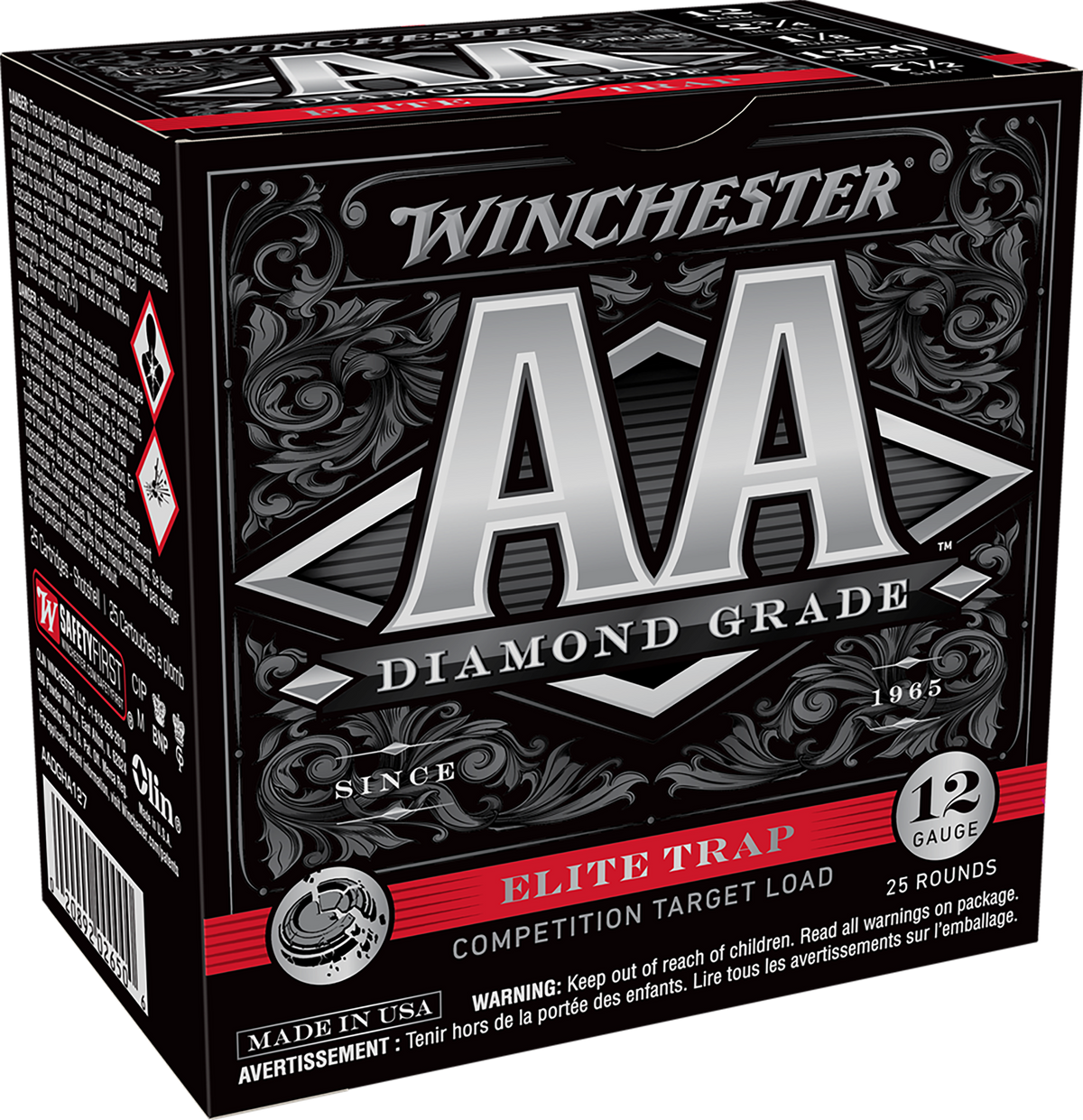 Winchester Ammo AA Diamond Grade Elite Trap 12 Gauge 2.75" 1-1/8 oz 7.5 Shot 25 Rd - Box or Case