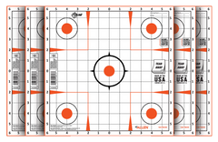 EZ-Aim Sight-In Grid Paper Self-Adhesive 12x12 Target Orange/White - 100 Pack