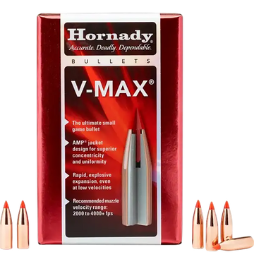 Hornady V-Max 6mm .243 75gr Varmint Reloading Bullets 100/Box