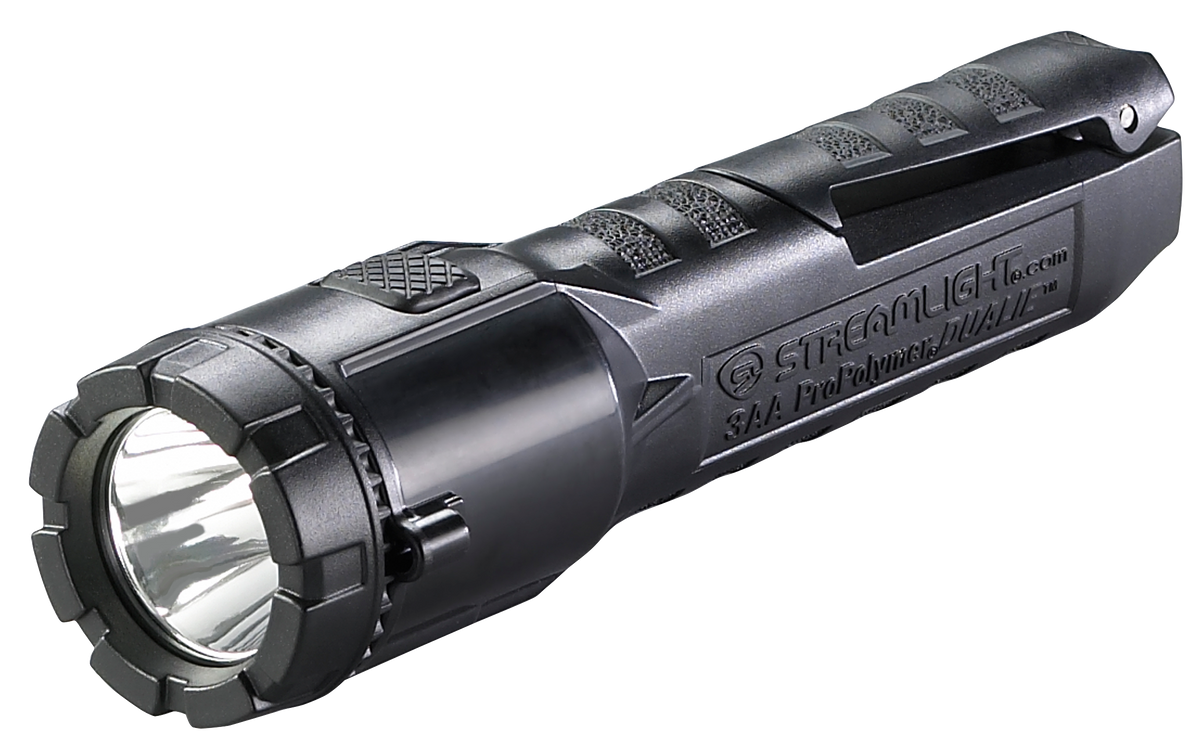 Streamlight Dualie 3AA 140/245 Lumen White LED Intrinsically Safe Flashlight - Black Polymer