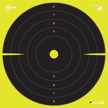 Allen EZ Aim Splash Bullseye Hanging Paper Target 12"x12" Black/Chartreuse 30-Pack