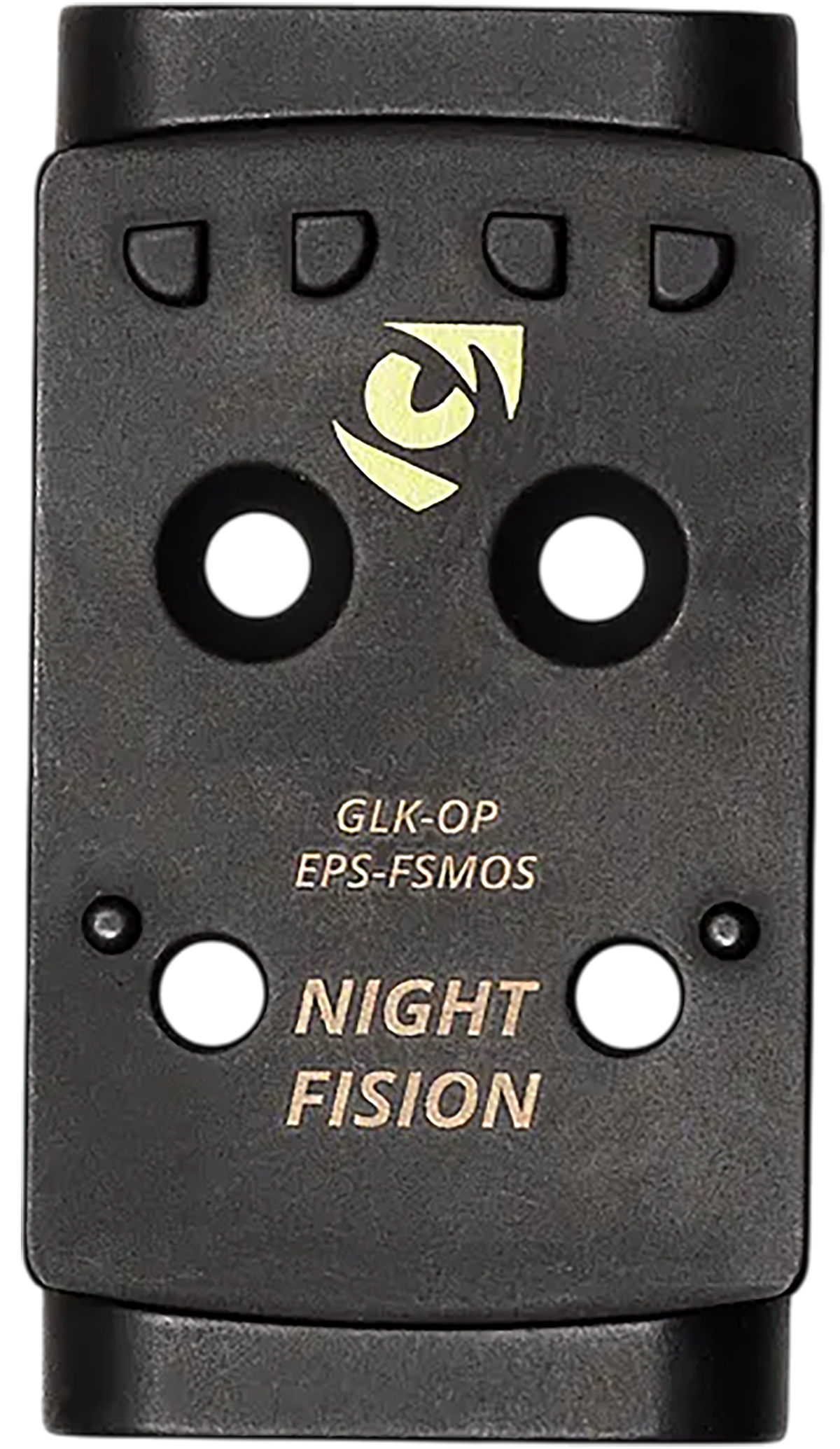 Night Fision GLKOPEPSFSMOS Optic Adapter Plate Black Nitride Stainless Steel - Fits Glock 17/19/47 MOS / Holosun EPS
