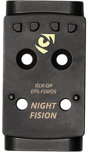 Night Fision GLKOPEPSFSMOS Optic Adapter Plate Black Nitride Stainless Steel - Fits Glock 17/19/47 MOS / Holosun EPS