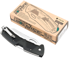 Strike Industries K1 Folding Knife 3.51" Plain AUS-8A Black