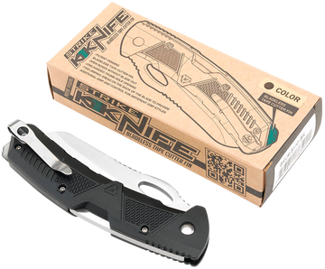 Strike Industries K1 Folding Knife 3.51" Plain AUS-8A Black