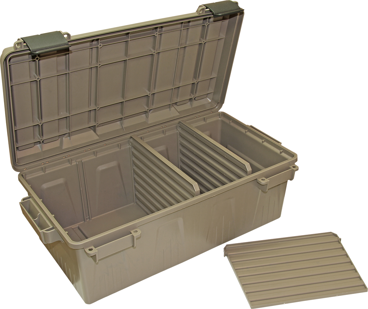 MTM Case-Gard ACDC30 Ammo Crate Divided Utility Box - Beige Polypropylene 21" x 11.2" x 7.5"