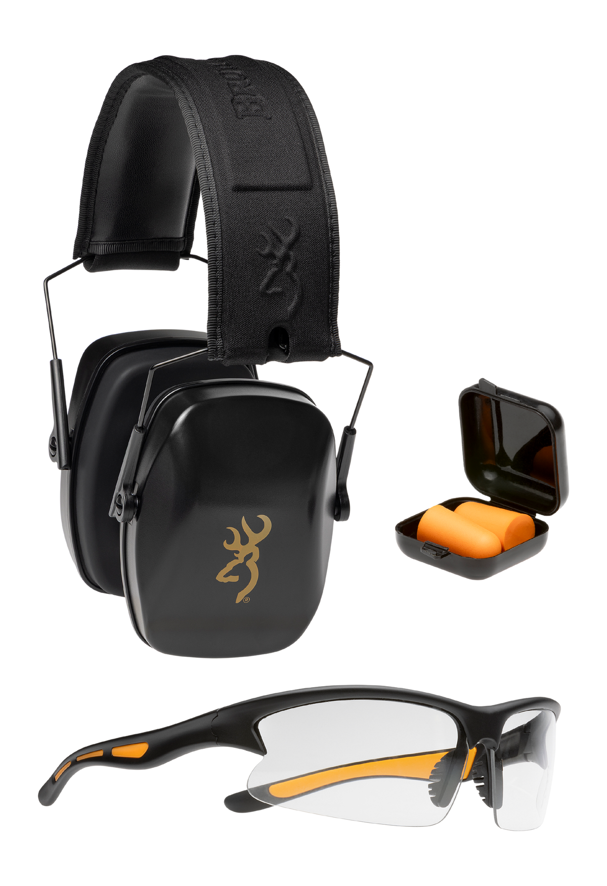 Browning Range Kit Black/Gold 26dB Hearing Protection