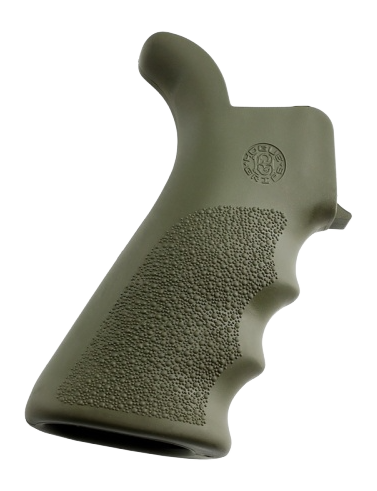 Hogue 15021 OverMolded Rubber Beavertail Grip w/ Finger Grooves OD Green - AR-15/M16