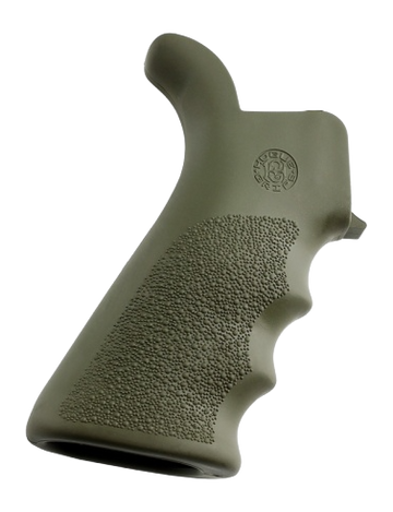 Hogue 15021 OverMolded Rubber Beavertail Grip w/ Finger Grooves OD Green - AR-15/M16