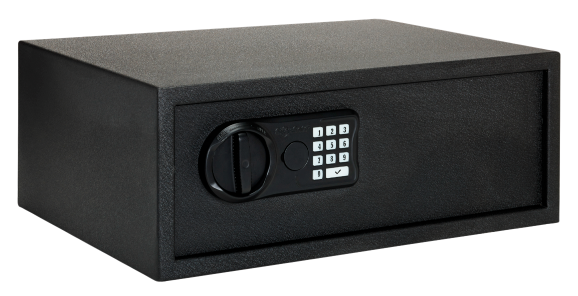 SnapSafe 75435 Keypad Safe XL Keypad/Key Entry Black Steel
