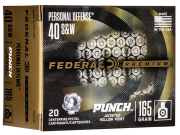 Federal Punch Personal Defense 40 S&W 165gr Jacketed Hollow Point 20 Rd - Box or Case