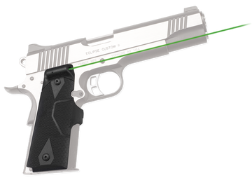 Crimson Trace LG-401G Lasergrips Front Activation Green Laser Sight for 1911/1911A1 - Black Polymer
