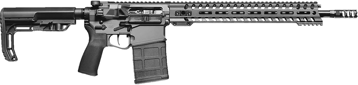 Patriot Ordnance Factory Revolution DI 308 Win 16.5" 20+1 Semi-Auto Rifle - Tungsten Cerakote