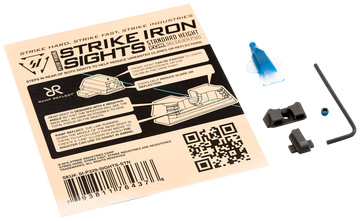 Strike Industries Strike Iron Sights Sig P320 Standard Height Black Front & Rear Set