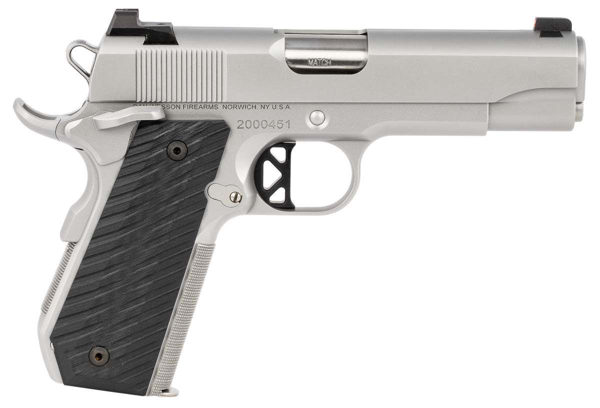 Dan Wesson V-Bob 45 ACP 4.25" 8+1 Semi-Auto Pistol - Bead Blasted Stainless