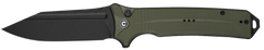 Civivi Knives Neurohaptic 3.74" Folding Clip Point Plain Nitro-V - Black Stonewashed Blade, OD Green G10 Handle
