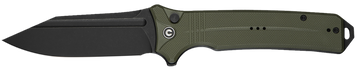 Civivi Knives Neurohaptic 3.74" Folding Clip Point Plain Nitro-V - Black Stonewashed Blade, OD Green G10 Handle