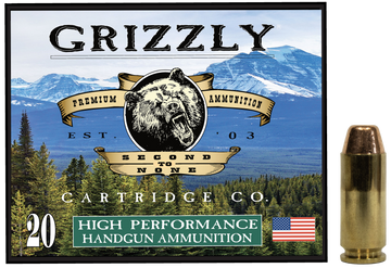 Grizzly Ammo GC10CM2 10mm Auto 200gr FMJ Flat Point 20-Rd - Box or Case