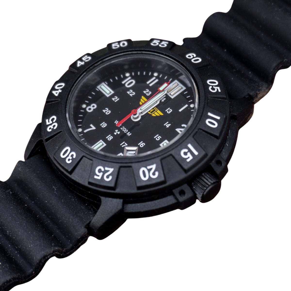 S&W Pepper Spray CAMP UZI-001 Protector Watch Swiss Tritium Black Rubber