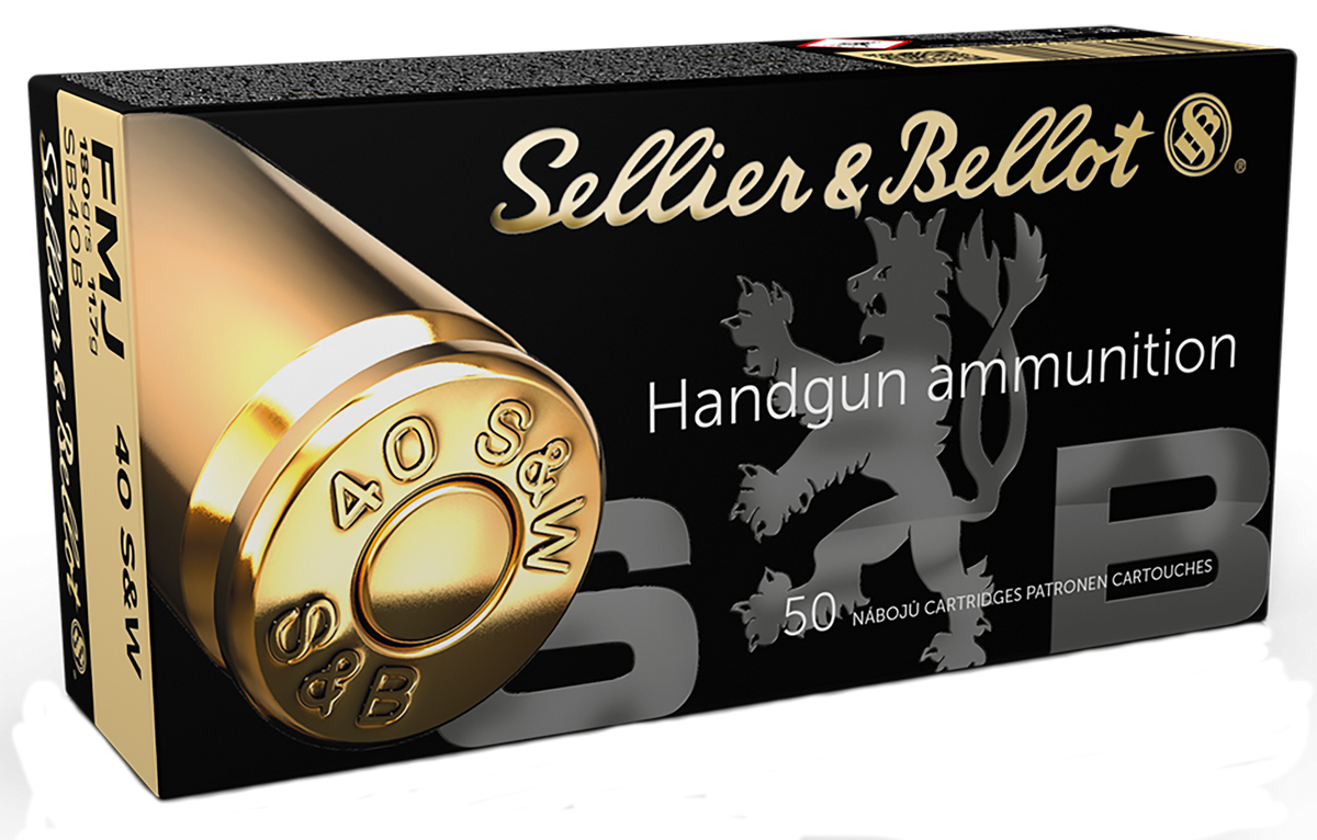 Sellier & Bellot SB40B 40 S&W 180gr FMJ 50 Rd/Box - Box or Case