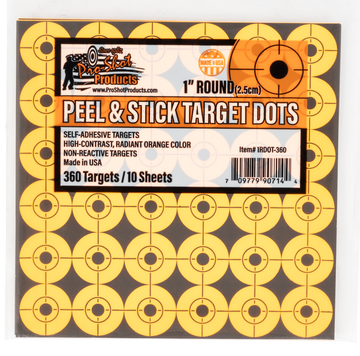 Pro-Shot 1RDOT360 Peel & Stick Target Dots 1" Orange 360 Targets 10-Pack